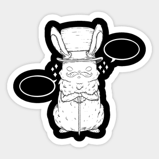 Top Hat Bunny Sticker